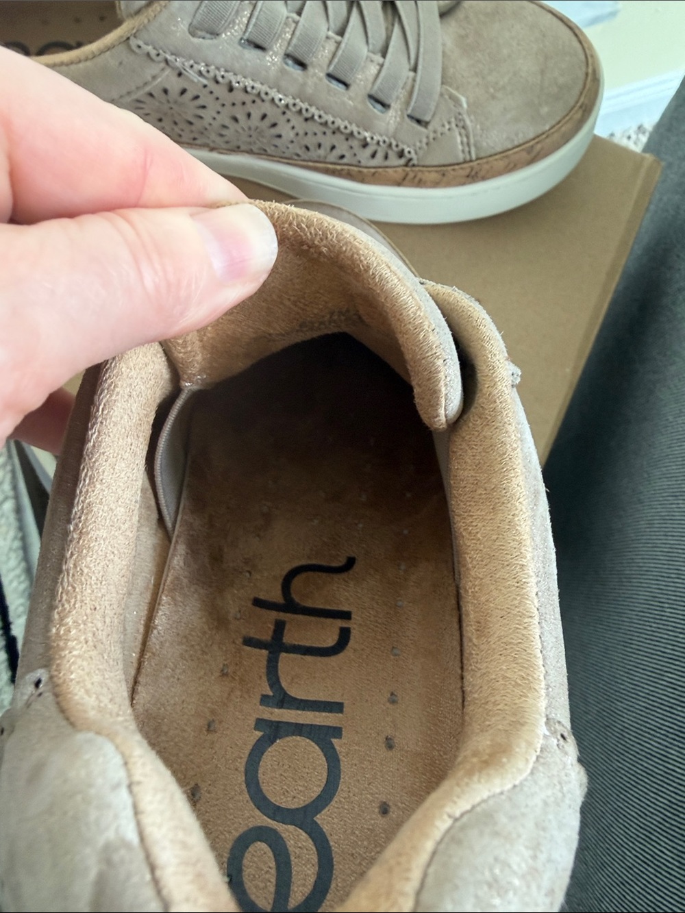 Earth Women's Taupe Casual Lace-Up Sneaker - Picture 3 of 4